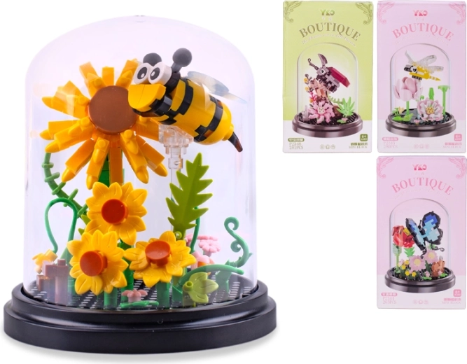 Konstrukcijski set žuželke s cvetom za otroke od 6 let