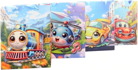 Sac cadeau avec motif de moyens de transport joyeux