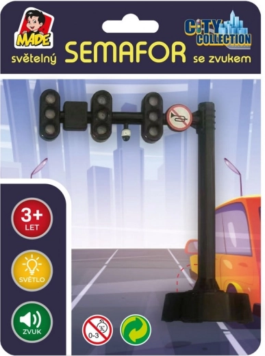 Traffic light with light and sound effects