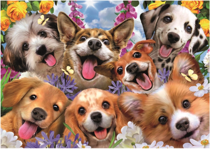 Educa puzzel Selfie puppy's 1000 stukjes