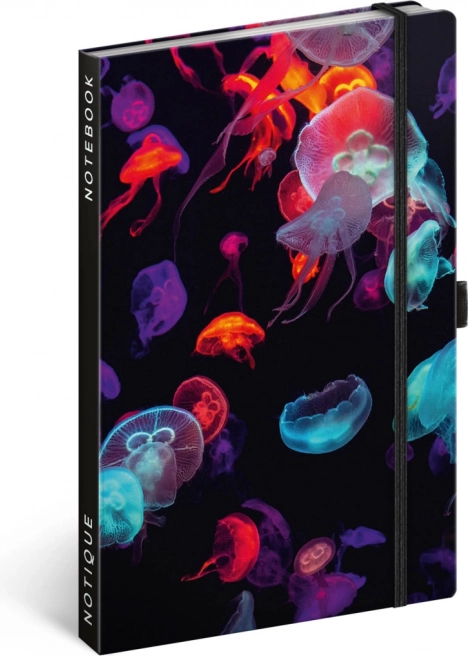 NOTIQUE lined notebook 13 × 21 cm with elastic band and pen loop