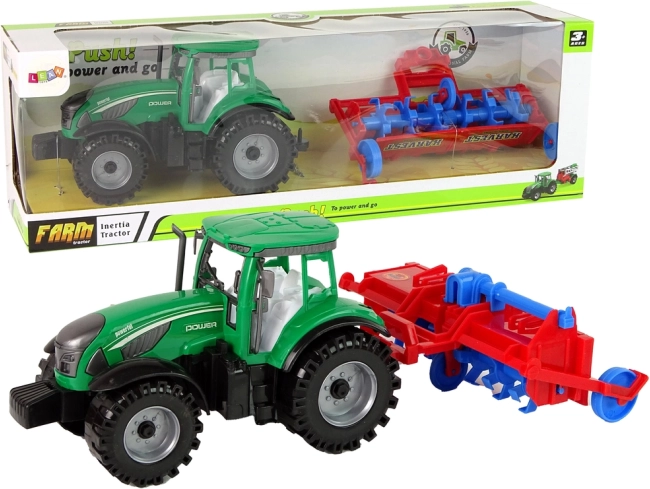 Traktor s plugom s trenjnim pogonom – crveni