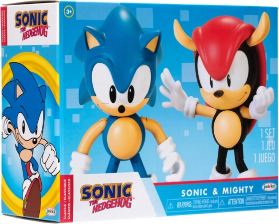 Figurines SONIC Classic et Mighty 10 cm – lot de 2 pièces
