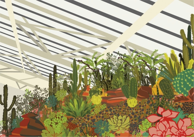 Gibsons puzzle Brutalist Winter Garden London 500 pieces