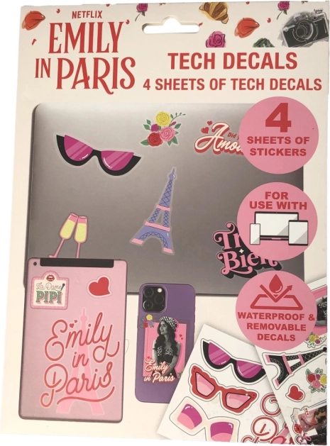 stickers emily in paris – set van 4 vellen