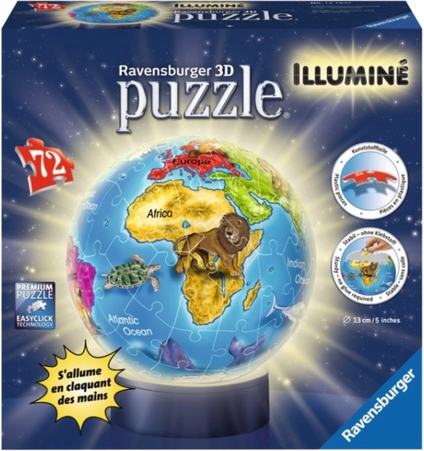 Ravensburger 3D Palla puzzle illuminante Globo 72 pezzi