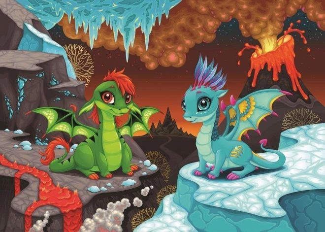 Sestavljanka zmaji 100 koščkov