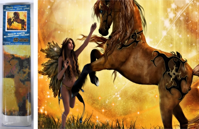 Diamond Painting Taming a Horse 30 × 40 cm