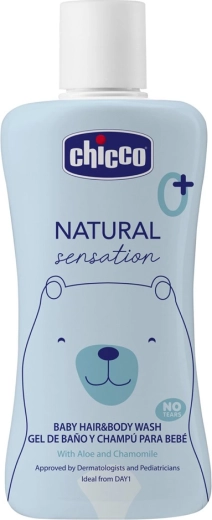 Chicco Natural Sensation 2-in-1 shower gel for body and hair with aloe and chamomile 200 ml