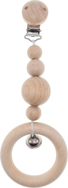 HESS retiazka na kočík s rolničkou – prírodná, krátka