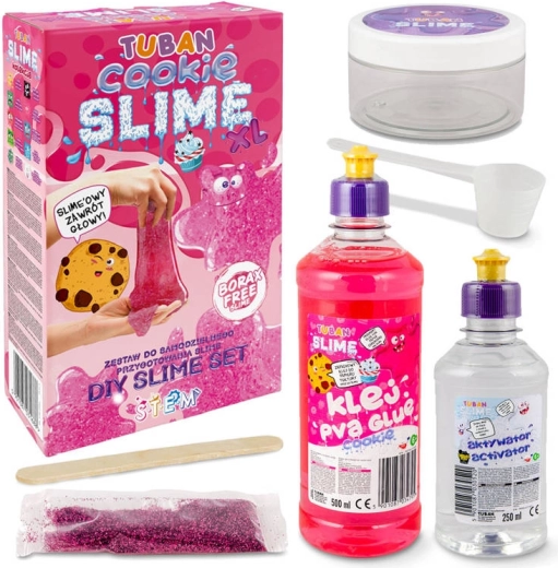 Velik komplet Slime XL Piškotek rožnat