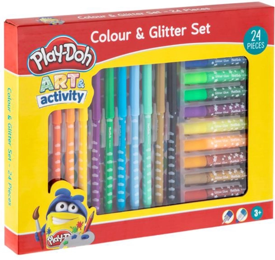 Set di colori e glitter PLAY-DOH, 24 pz