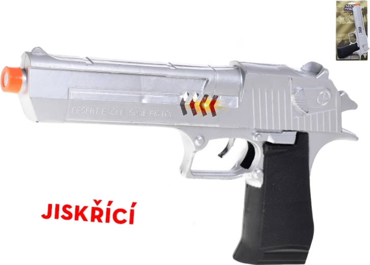 Sparkling flywheel toy gun for kids 26 cm