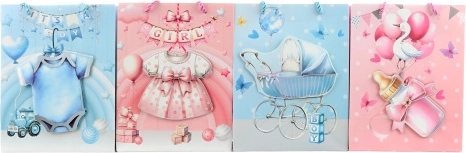 Busta regalo in carta per la nascita del bebè 18 × 23 × 10 cm