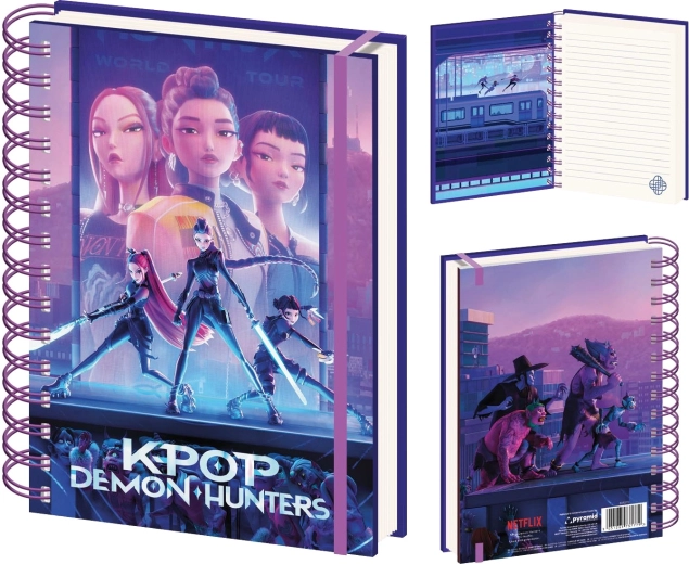 Špirálový zápisník A5 K-pop Demon Hunters