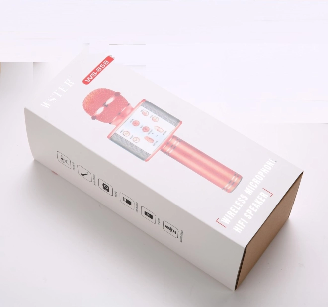 bezdrátový karaoke mikrofon se záznamem a podporou USB/microSD