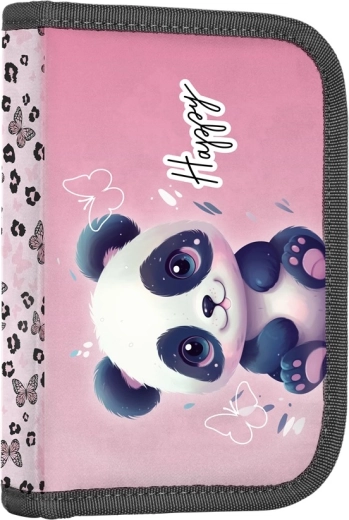 Astuccio scolastico con 2 alette Panda, vuoto