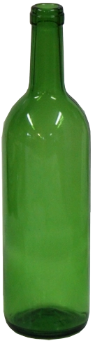 Bottiglia in vetro per vino 750 ml verde