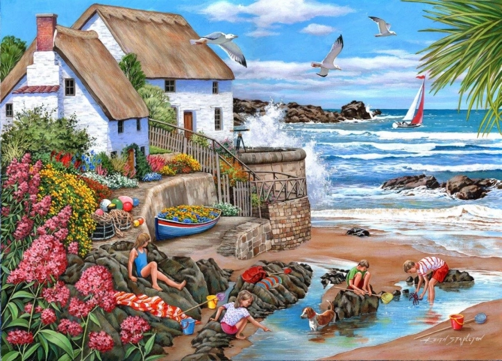 Puzzle Cottage on the Coast 1000 pieces
