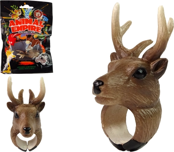 Pierścionek z głową jelenia dla dzieci