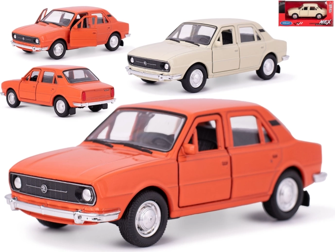 Metalni model automobila Škoda 105L 1976 s navijanjem i povratnim pogonom – Welly 1:36