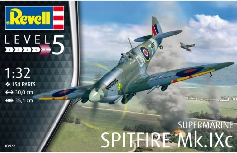 Plastic model aircraft Spitfire Mk.IXC for assembly
