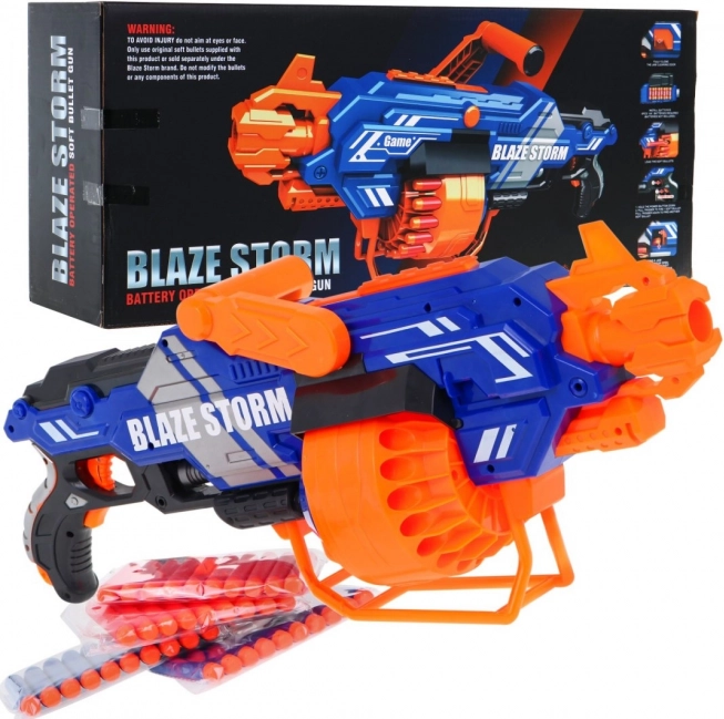 Grande blaster automatico BLAZE STORM, 40 dardi in schiuma, 8+