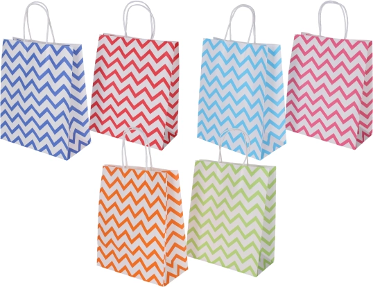 Busta regalo in carta con motivo colorato