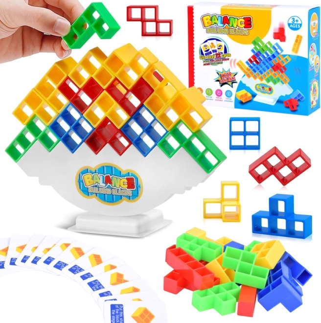Tetris Tower 3D Building Set - Balancing Game