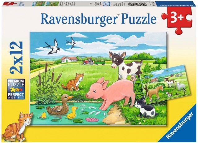Puzzle Ravensburger Bébés animaux 2×12 pièces