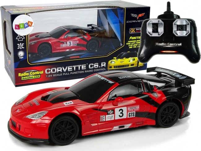 Sportscar R/C 1:24 Corvette C6.R red with lighting