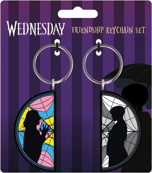 Set of Two Wednesday and Enid Keychains