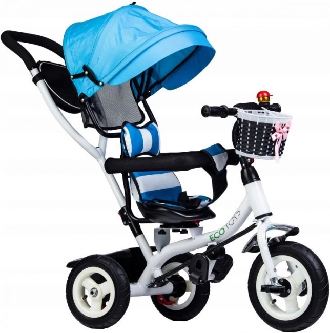 Tricikli forgatható napellenzővel és strapabíró gumikedékekkel ECOTOYS