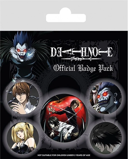 Zestaw przypinek Death Note – 5 szt.