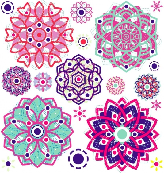 Décoration thermocollante Mandala petit angle