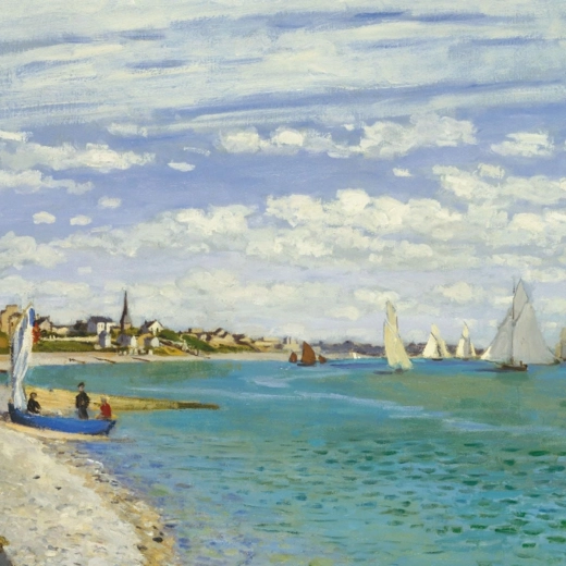 Curiosi kvadratne sestavljanke Q Art: Regata v Sainte-Adresse, 66 koščkov