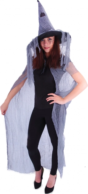 Mantello da strega con cappello per adulti