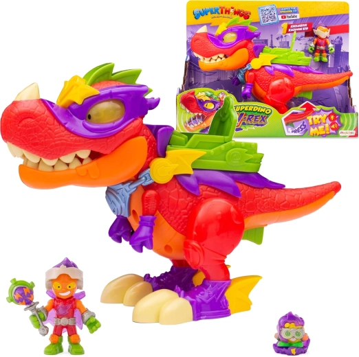 SuperThings V‑Rex Superdino robot – figurina del cattivo con accessori