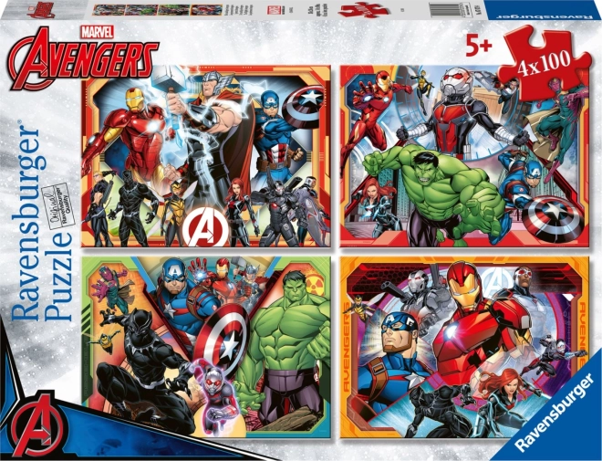 Puzzle Mighty Avengers 4x100 pieces Ravensburger