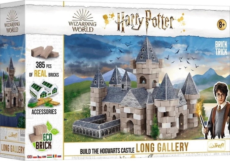 TREFL Brick Trick Harry Potter Dolga galerija XL gradbeni set iz pravih opek (385 kosov)