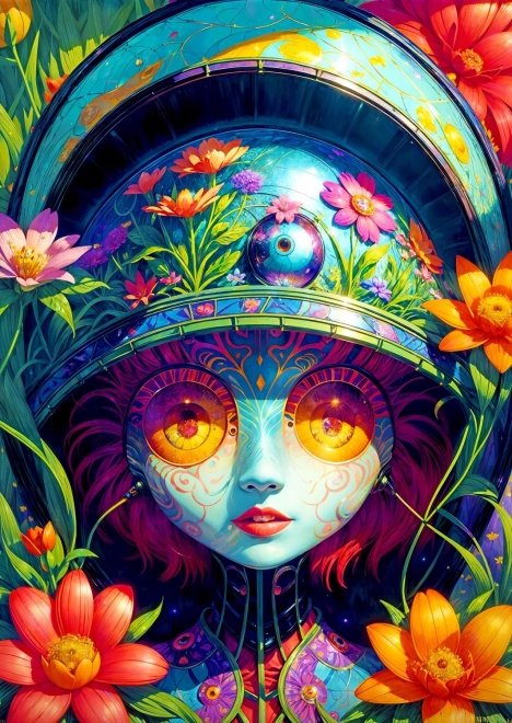 Enjoy puzzle Floral Warrior 1000 pieces