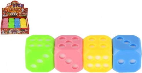 Dado luminoso in silicone TEDDIES 4 cm – dado LED lampeggiante (mix di colori)