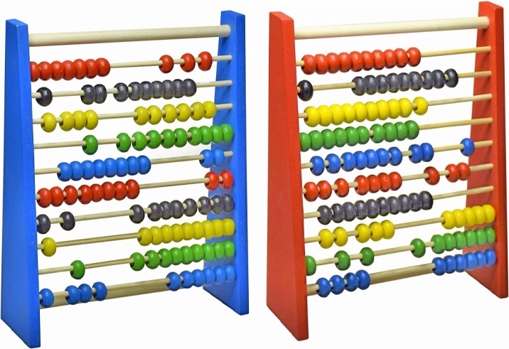 boulier en bois avec billes colorées