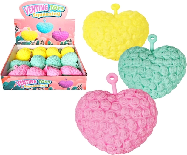 Cœur pressable en roses avec lumière