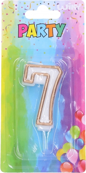 Party candle number 7 – gold