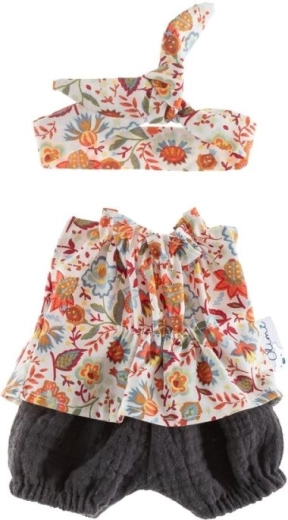 Tunica con pantaloni e bracciale per bambola da 32 cm in combinazione di colori