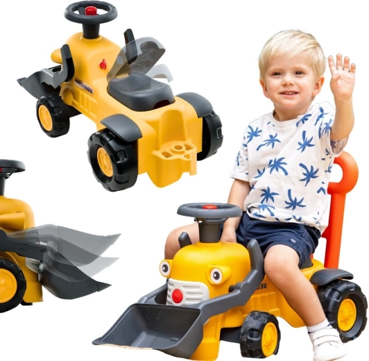 Looptractor KOMATSU met voorlader en claxon