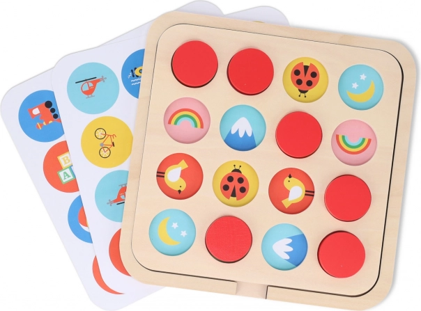 Petit Collage wooden multi-theme memory game