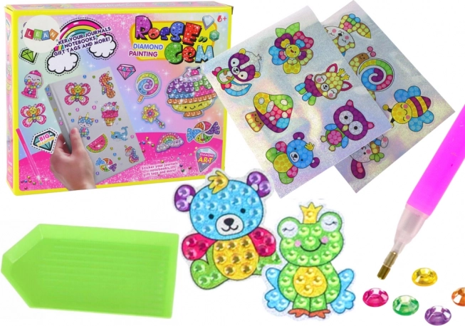 Komplet za diamantno slikanje – barvite živalske nalepke