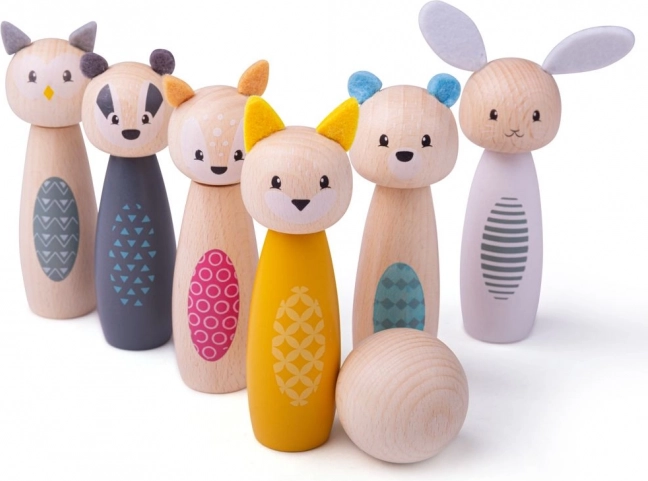 Birilli in legno animali del bosco BIGJIGS TOYS